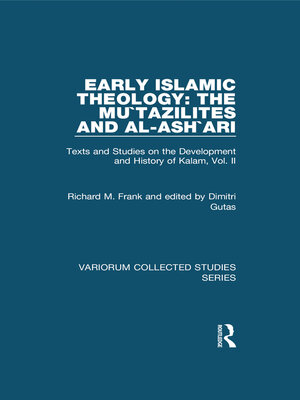 cover image of Early Islamic Theology